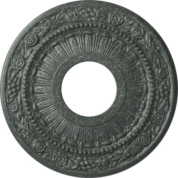 Ekena Millwork Nadia Medallion (Canopies up to 4 7/8"), 12 1/8"OD x 3 5/8"ID x 7/8"P, Athenian Green Crackle CM12NAAGC - main